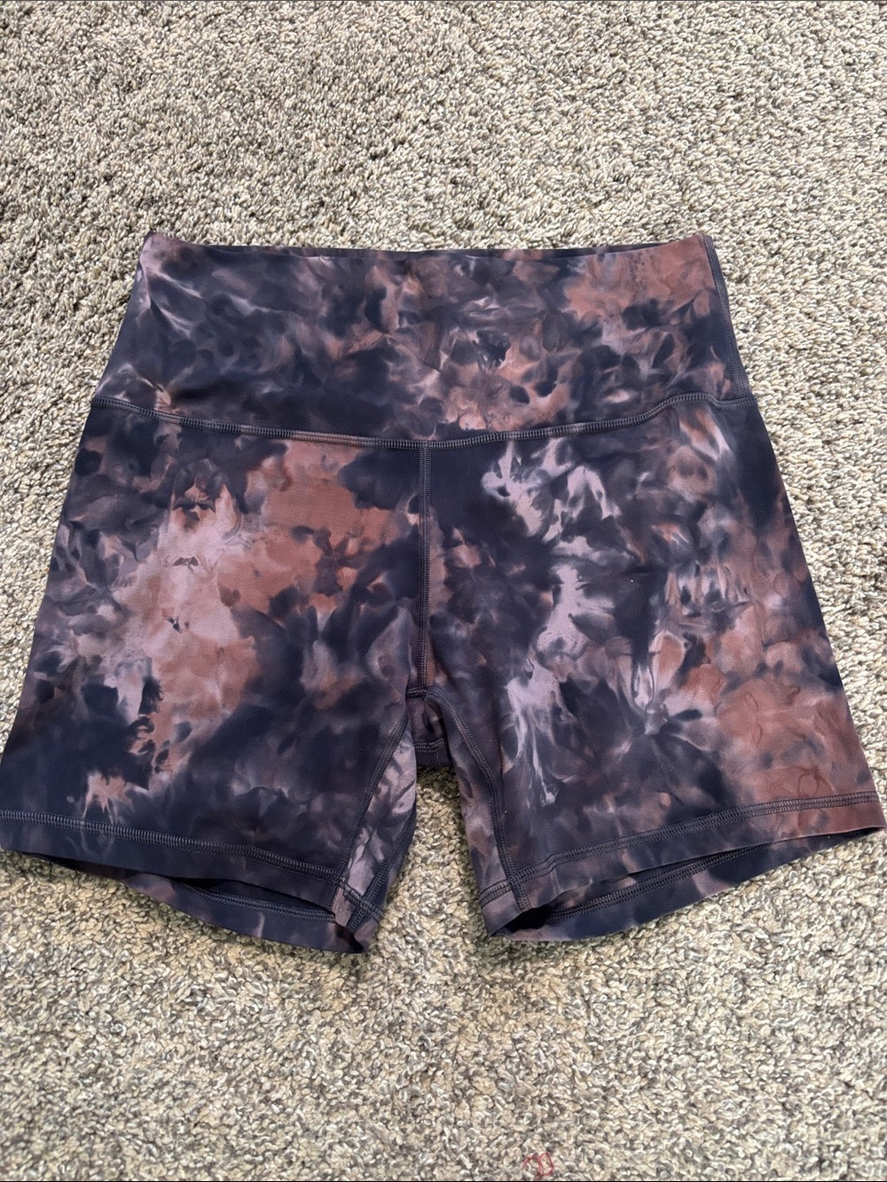 Lululemon Align Short 6" Diamond Dye Graphite Grey Pink Pastel size 10